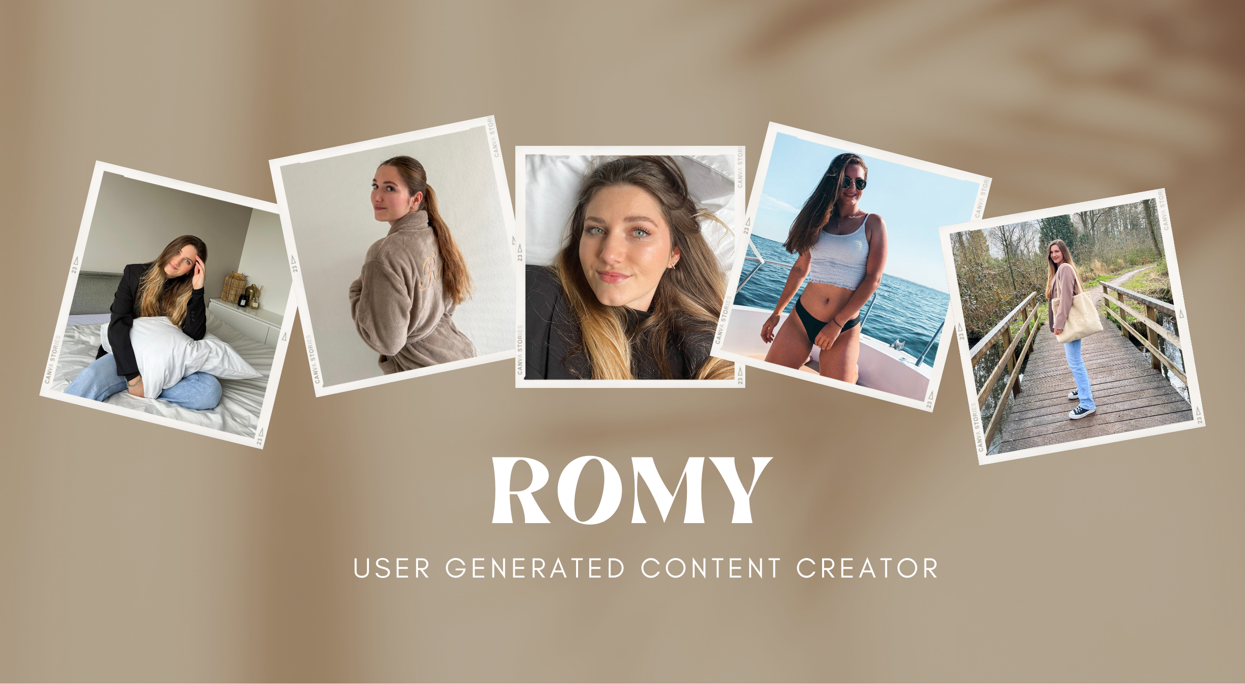 banner romy van der linden ugc user generated content creator content creator